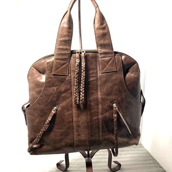 Latico Distressed Brown Leather Tote Handbag. Great Pre-Owned Condition - Picture 2 of 11